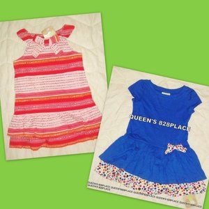 NWT Crazy 8 Stripe Do Girls 18-24 2T Dress Bundle